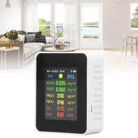 9 in 1 Air Quality Monitor WiFi Air Detector Color LCD Digital แสดงผล Multifunctional Indoor Test Meter