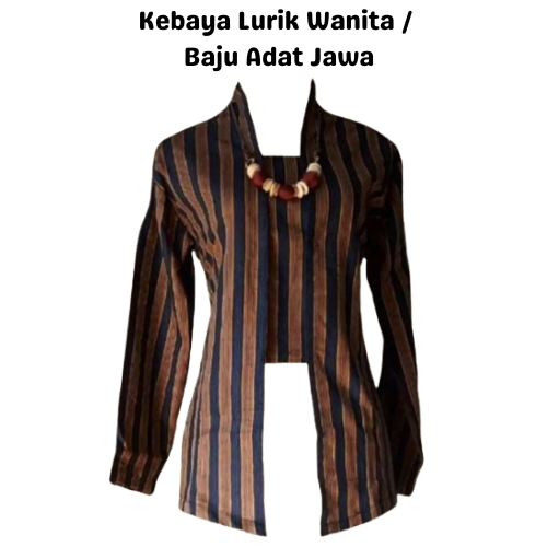 Baju Kebaya Lurik Wanita Baju Adat Jawa Kain Tenun Jogja Solo Pakaian