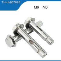 ♨♨◕  High Quality 304Stainless Steel External Hexagon Expansion Bolt M6 M8 2/4PCS Hexagon Expansion Screw Sleeve Concrete Anchor Bolt