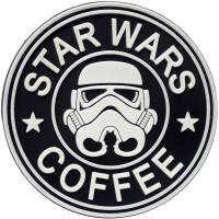 เวลโคร แพทช์ทหาร PVC STAR WARS COFFEE Velcro Military Joke Patch แพทช์ทหาร ตีนตุ๊กแก Military Moral Patch