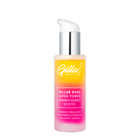 Gilla8 Dual Super Power Radiance Essence Booster 50 ml ให้ผิวกระจ่างใส ชุ่มชิ้น แข็งแรง สำหรับผิวแห้ง ผิวแพ้ง่าย organic แท้ vegan แท้ parabens free จากกิลลาเอท  TopTenBeauty