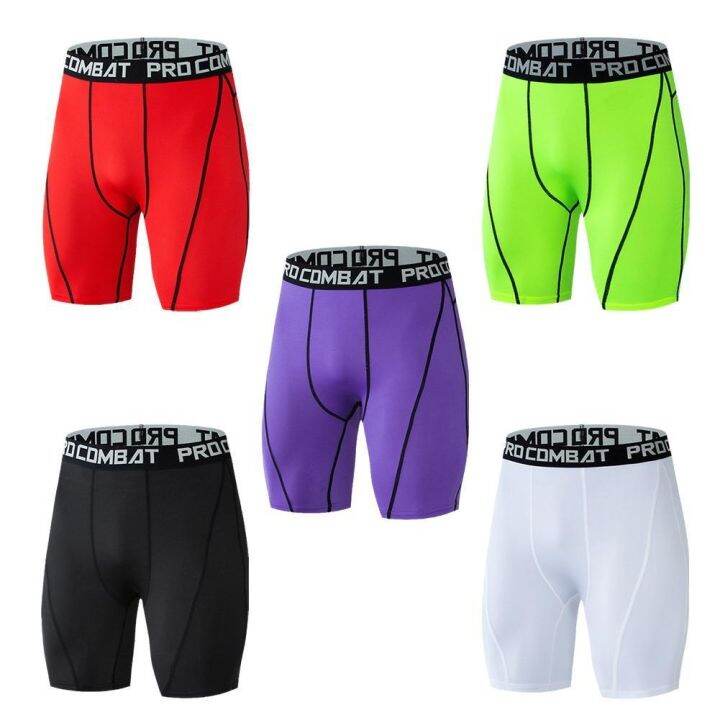 codff51906at-men-compression-fitness-shorts-quick-dry-legging-tights-gym-short-slim-fit-elastic-seluar-pendek-sukan