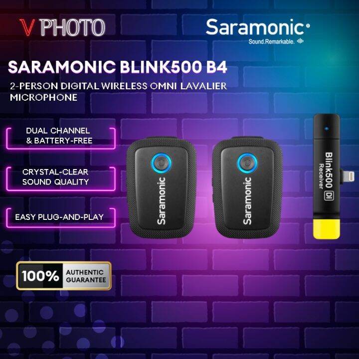 Saramonic Blink 500 B4 (TX+TX+RXDi) Ultracompact 2.4GHz Dual