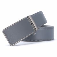 Famous Brand Belt Men Top Quality Genuine Luxury Leather Belts for Men Strap Male Metal Automatic Buckle 3.5cm Gray Belts Belts