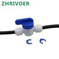 RO Straight 1/4" OD Hose Quick Connection Pipe Control Fittings Plastic Water Ball Valve Reveser Osmosis Aquarium Fittings Valves