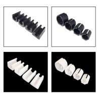 4/8Pcs Black/White Plastic Chair Leg Pad Damper Stool Anti-Front Tilt Pipe Clamp U Shaped Floor Glides Tubing Caps Tube Rear Pad