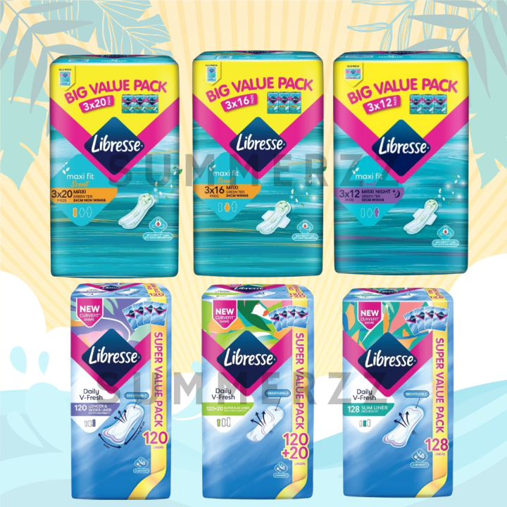 LIBRESSE Super Slim Liner Longer & Wider Liner Green Tea Night Lazada