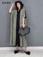 XITAO Dress Fashion Goddess Fan Casual Chiffon Print Dress