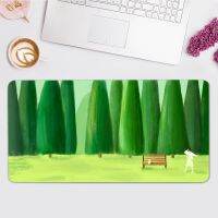 Natural Mountain Painting Mouse Pad XXL (3 รูปแบบ), แผ่นรองโต๊ะออกแบบตกแต่งน่ารัก, แผ่นรองเมาส์ Kawaii, อุปกรณ์สำนักงาน