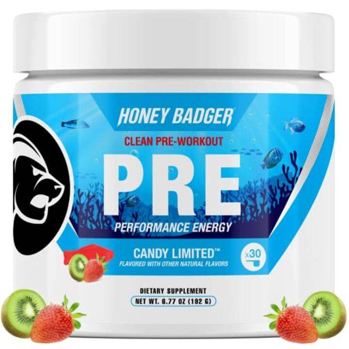 [PREORDER] Honey Badger Pre Workout Powder Vegan Keto New Candy