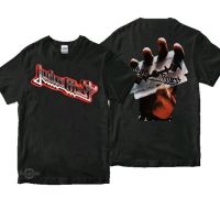 เสื้อยืดพรีเมี่ยมเสื้อยืด พิมพ์ลายวงร็อค judas priest British steel Premium สําหรับผู้ชาย