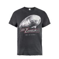 Hot sale Led Zeppelin band graphic Mens 100% Cotton Round Neck Short Sleeve T-Shirt  Adult clothes