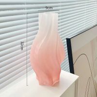 MUJI High-end Nordic creative tornado shape frosted high-end sense vase glass flower arrangement living room dining table art decoration ins