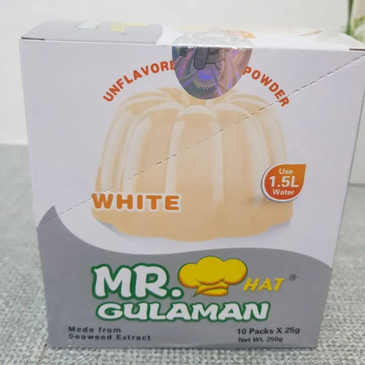 White Gulaman Mr Gulaman Unflavored Gelatin 25g sachet Lazada PH