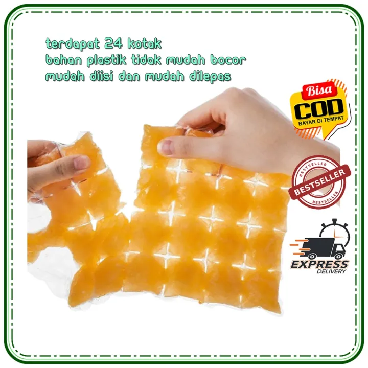 Kantong Plastik Cetakan Es Batu 24 Cube Disposable Ice Bag Isi 10 Pcs