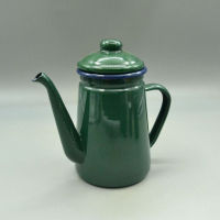 1.1L Enamel Coffee Pot Cold Kettle Army Green Teapot Hot Pot Restaurant Kettle Enamel Pot Oil Can For Home