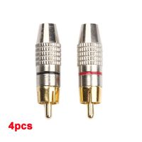 JITEN Non Solder กล้องวงจรปิดวิดีโอเสียง AV ตัวเชื่อมอะแดปเตอร์ปลั๊กตัวผู้ RCA RCA ปราศจากโลหะ