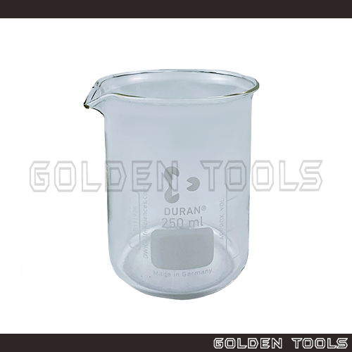 DURAN 250ml Glass Beaker Low Form With Spout Clear Graduated Boiling