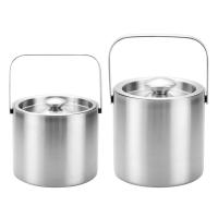 Ice Bucket for Bar Stainless Steel Anchored Beverage Tub Champagne Bucket Double-Walled Cocktails Beer Ice Buckets with Lid for Home Restaurant Pool Parties Bar Summer Parties Hotel rational