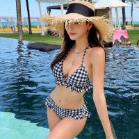 Korean swimsuits Bikini Set Women Biquini Suit Two Pieces Swimwear Plaid Swimwear High Quality Beach Suit 2020 Womens Swimsuit