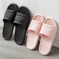 Fashion Home Slippers Slip On Flats Women Men Hotel Indoor Floor Flat Shoes Summer Non-slip Slides Family Bathroom Sandals