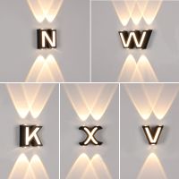 IP65 LED Wall Lamp Outdoor Waterproof Garden Lighting Aluminum AC86-265 Indoor Bedroom Living Room Stairs Letter  Wall Light