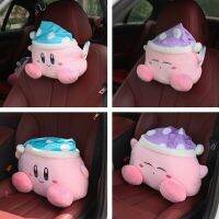 Wthnoa Kawaii หมอนของเล่นผ้ากำมะหยี่นอน Kirby การ์ตูนอะนิเมะดาวเคอร์บี้พร้อมหมวกกลางคืนตุ๊กตาผ้ากำมะหยี่พนักพิงศีรษะรถของขวัญวันเกิดสำหรับเด็กผู้หญิง