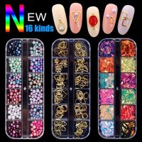 Mix Multi-size Rhinestones Nail Art Decorations Crystal AB Clear Nail Stones Gems Pearl Nail Art DIY Makeup Accessories Manicure Nails Decorations