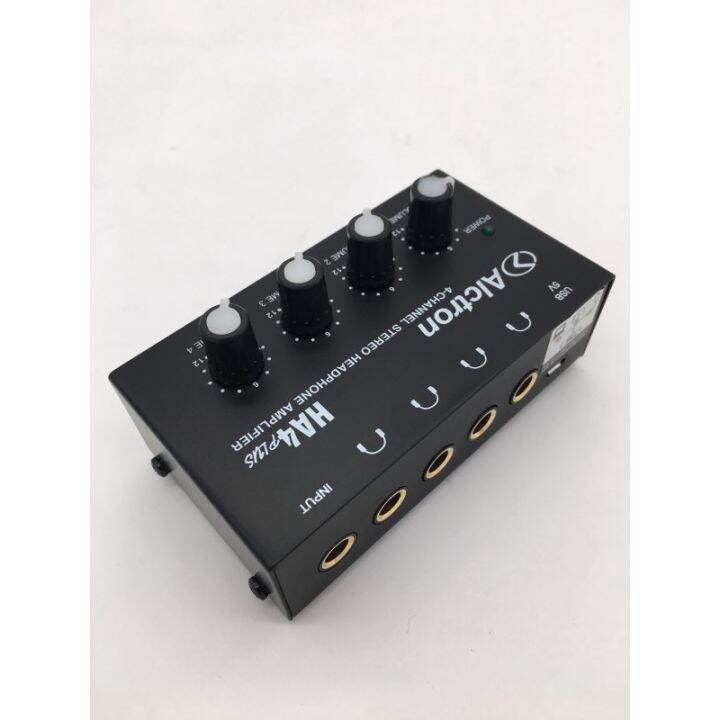 Upgraded ALCTRON HA4 Plus 4channel Stereo Mini Headphone Amplifier USB Interface Powered