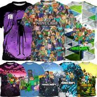 *ENX*3-13 Years Old Kids Minecraft Game T-Shirt Short Sleeve Boy Cartoon Shirt Kids Fashion Top