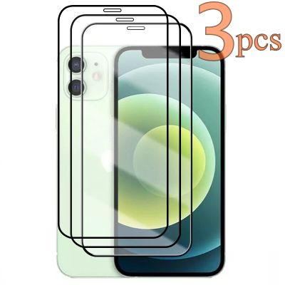 [spot goods]กระจกนิรภัยสำหรับ iPhone 12 13 Mini 14 11 Pro Xr SE 2X ปกป้องหน้าจอ7 8 6 Plus ป้องกัน12pro SE2 3ชิ้น