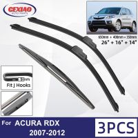 สำหรับ ACURA RDX 2007-2012รถด้านหน้าด้านหลังใบปัดน้ำฝนยางนุ่มกระจกปัดน้ำฝนกระจกรถยนต์26 "16" 14 "2008 2009 2010 2011