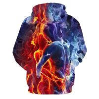 Sudaderas con capucha para amantes de los besos de fuego, ropa de calle 3d con estampado, chaquetas de calidad para niño, chándales de moda, 2023