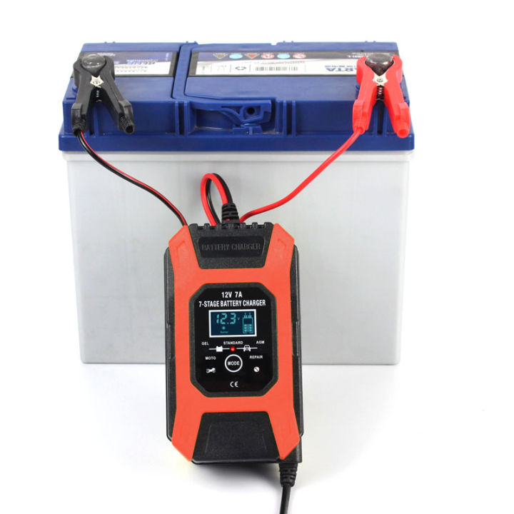 foxsur-12v-7a-7-stage-battery-charger-lead-gel-std-agm-car-motorcycle-battery-charger-pulse-charge-maintainer-amp-desulfator