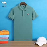 เสื้อยืดคอกลมแขนสั้นพิมพ์ลาย POLO สำหรับผู้ชาย