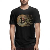 【XS-3XL】 Classic fashion Digital Bitcoin Crypto Summer printing 100% cotton gildan tops  Mens cotton Short Sleeve gildan T Shirts