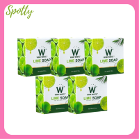 ** 5 ก้อน ** Wink White Lime Soap สบู่มะนาว วิ้งค์ไวท์ ขนาด 80 กรัม / 1 ก้อน