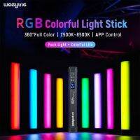 Weeylite แท่งไฟไม้เซลฟี่สำหรับถ่ายวิดีโอ K21 RGB LED กล้องส่องทางไกลยามกลางคืนสำหรับถ่ายวิดีโอ2500K ~ 8500K