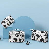 Large-capacity Womens Cosmetic Bag Cow PatternTravel Storage Bags Cosmetics Box Female Toiletry HandBag Organizer Accessories