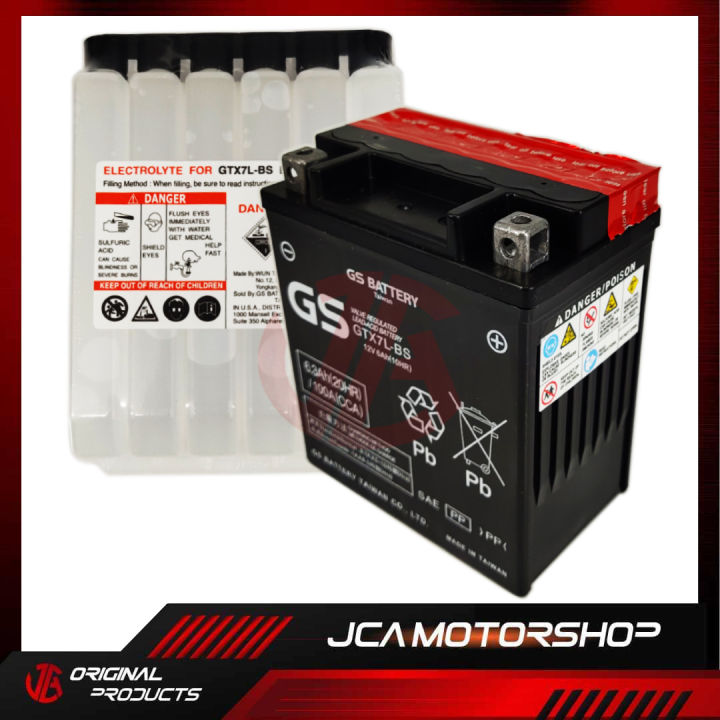 ORIGINAL GS BATTERY GTXL-BS FOR XTZ125, VESPA PRIMA, BETA, HUSQ, R3 ...