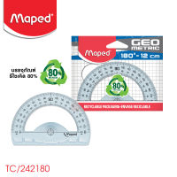 Maped (มาเพ็ด)ไม้โปรเทคเตอร์ 180 องศา 12 cm. Maped รหัส TC/242180