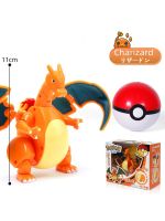 ฟิกเกอร์ของแท้ตัวเลขโปเกมอนกล่องของเล่นผิดรูปอนิเมะ Charizard Pocket Monster ของขวัญวันเกิดโมเดล Pokeball