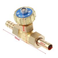 Elbow Brass Needle Valve 10mm Propane Butane Gas Adjuster Barbed Spigots