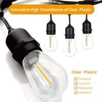 24 Pack 3V LED S14เปลี่ยนหลอดไฟ Shatterproof Outdoor Solar String Light Bulbs Warm White