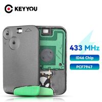 Keyyou 2ปุ่มชิป Pcf7947กุญแจรีโมต433Mhz Keyless สำหรับเรโนลต์ลากูน่าก้าว2001-2006สมาร์ทการ์ดรีโมทแต่งรถ