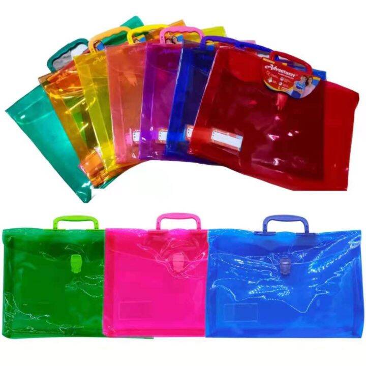 Colored Expanded Long Plastic Envelope With Handle (push lock) Lazada PH