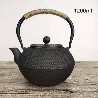 กาน้ำชาเหล็กหล่อน้ำเดือดกาต้มน้ำครัวเรือนชาทำชุด850มิลลิลิตรญี่ปุ่น Tetsubin ขวดเหล็กวินเทจถ้วยชาจานรองชุด