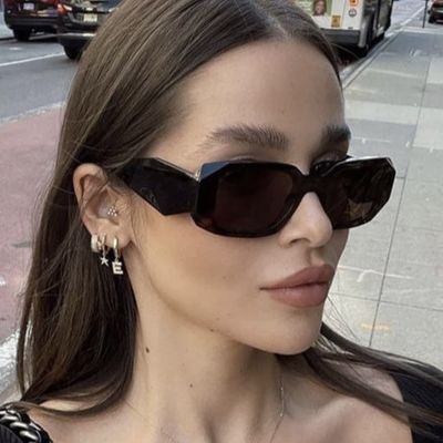 ┅❐♙ Fashion Square Sunglasses Woman Brand Designer Personality Irregular Vintage Sun Glasses Female Travel Retro Oculos De Sol