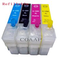 4 Compatible EPSON T1291-T1294 T1295 Refillable Empty Ink cartridge for stylus SX235W SX420W SX438W Printer Ink Cartridges