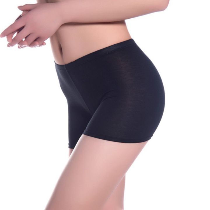 elastic-women-model-solid-color-soft-safety-shorts